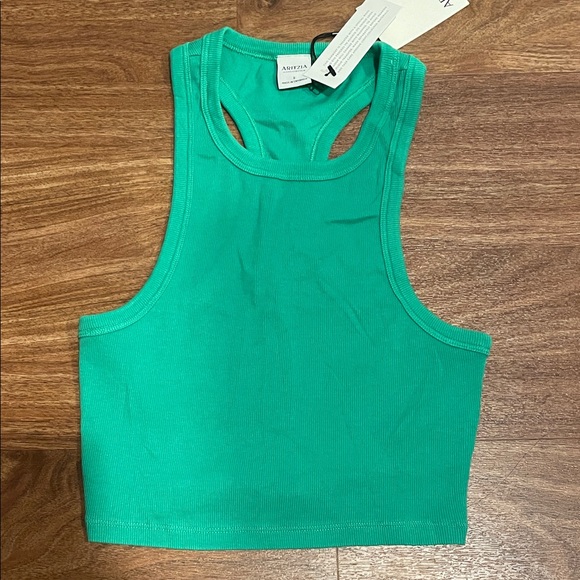 Aritzia Tops - Aritzia HOMESTRETCH™ RIB RACERBACK WAIST TANK Green